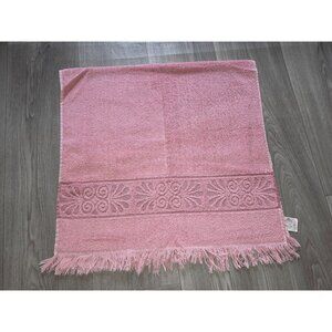 Vintage Pink Cannon Monticello Jacquard Fringe Bath Towel